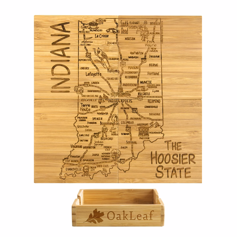 Indiana Puzzle Coaster Set