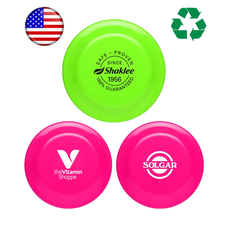 USA Made - Frisbee - 9 inch Round Flying Disc - Neon Colors 1