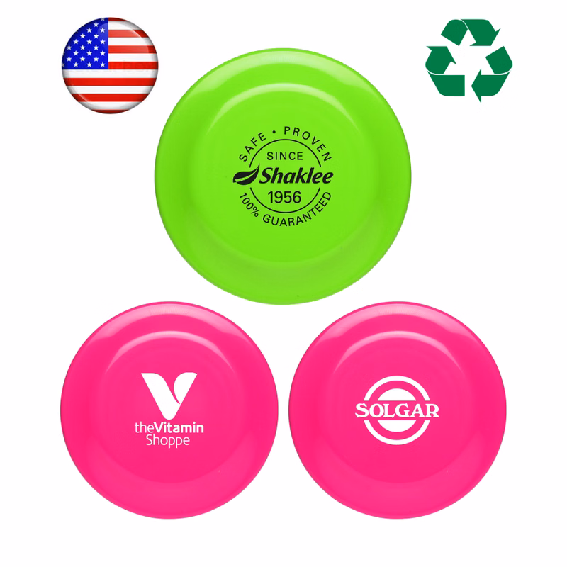 USA Made - Frisbee - 9 inch Round Flying Disc - Neon Colors