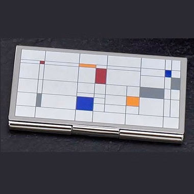 Business Card Case w/White Design