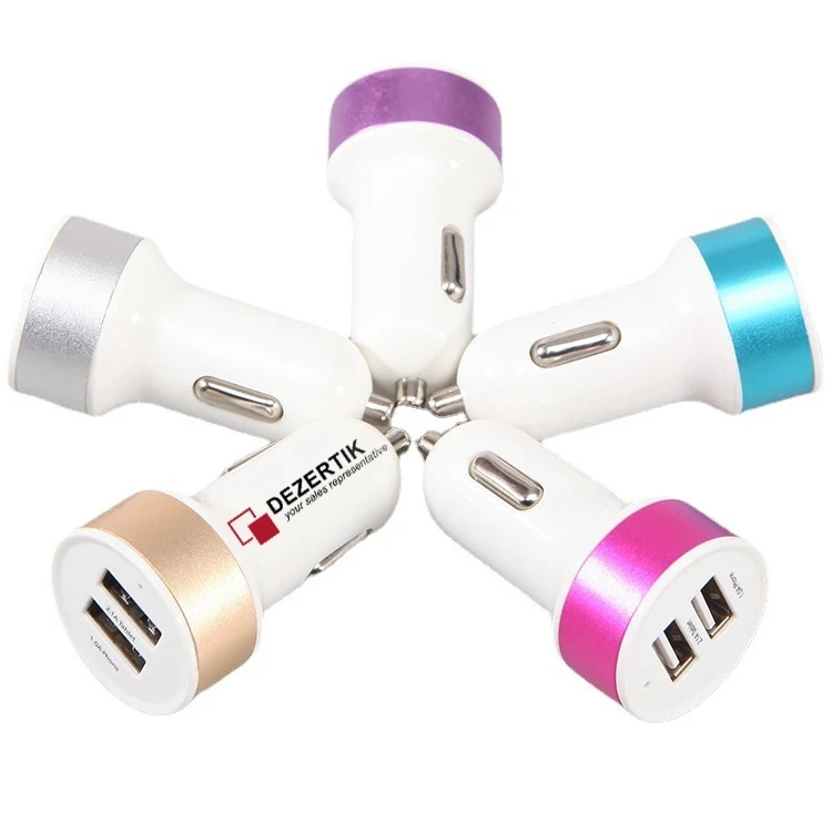Aluminum Alloy Dual Port USB Fast Car Charger 1