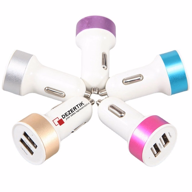 Aluminum Alloy Dual Port USB Fast Car Charger