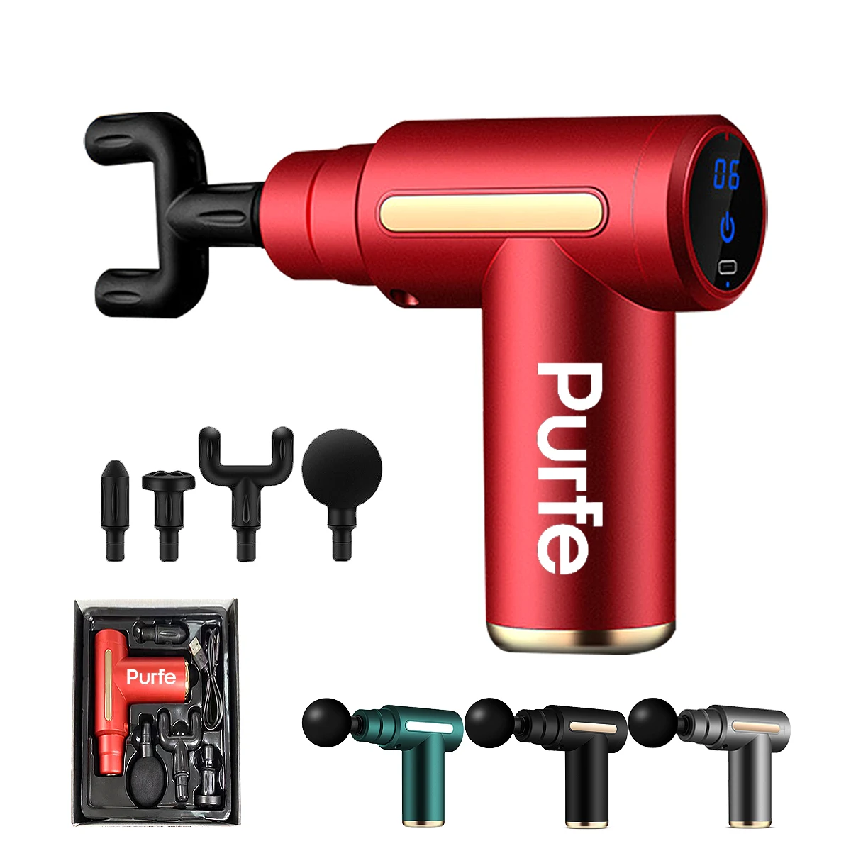Massage Gun with 4 Massage Heads 1