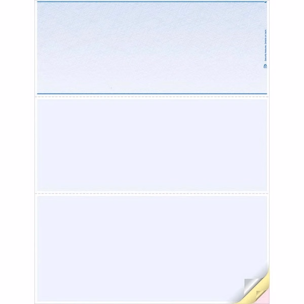 Blank Laser Checks, Top Format