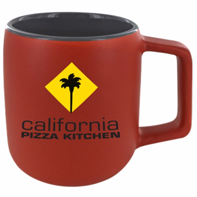 14 oz Spartan Red Silk Matte Out Dark Grey In Ceramic Coffee Mug