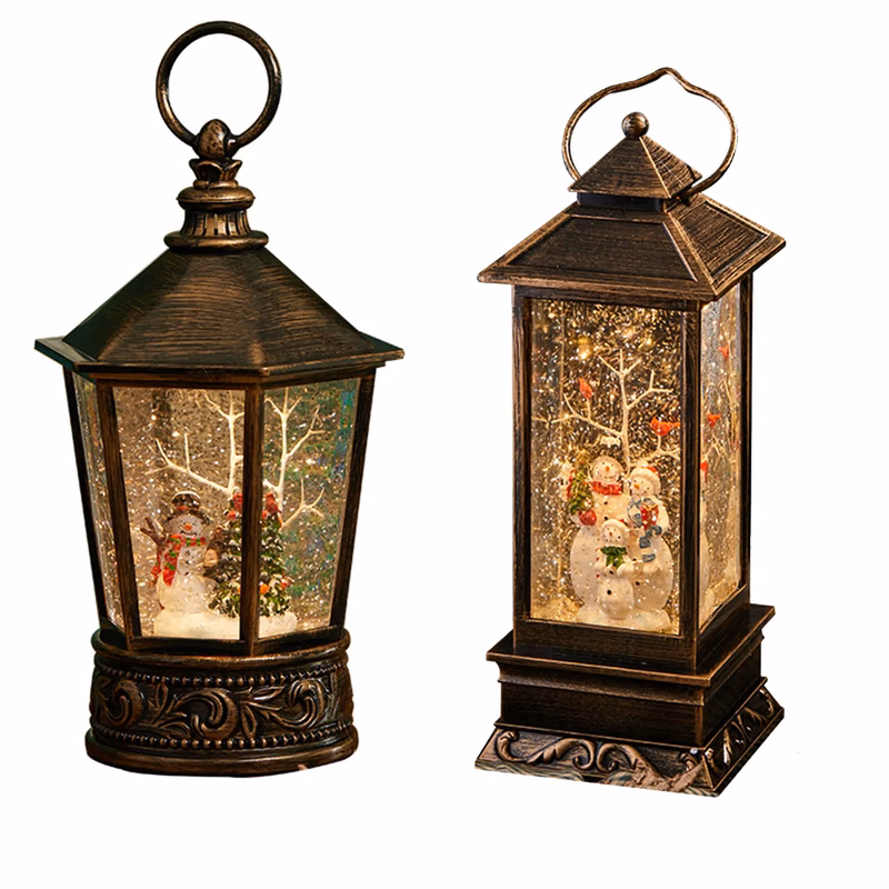 Christmas Music Box Crystal Lantern Ornaments