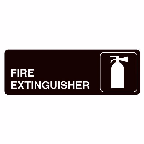 Fire Extinguisher Acrylic Facility Sign- 9w x 3h