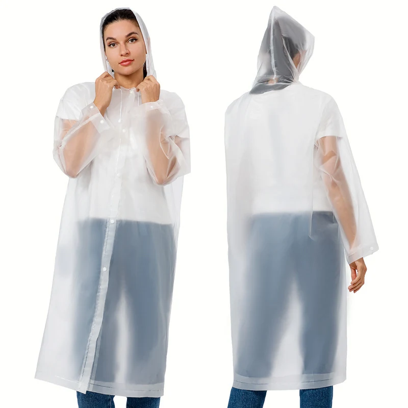 EVA Button Poncho Rain Coat 1
