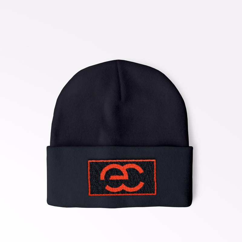 Cuffed Beanie with sewn on embroidered patch