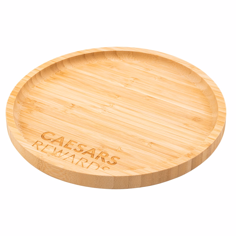 Round Bamboo Serving Tray