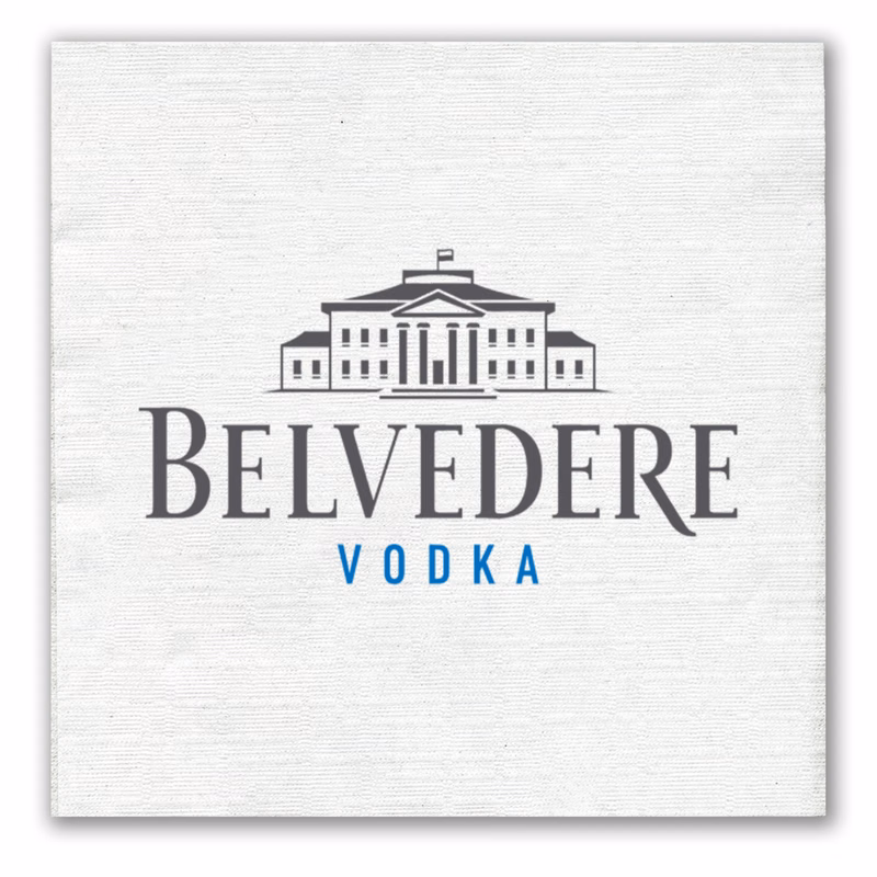 1-Ply White Beverage Napkin - Linen Embossed, FSC Certified