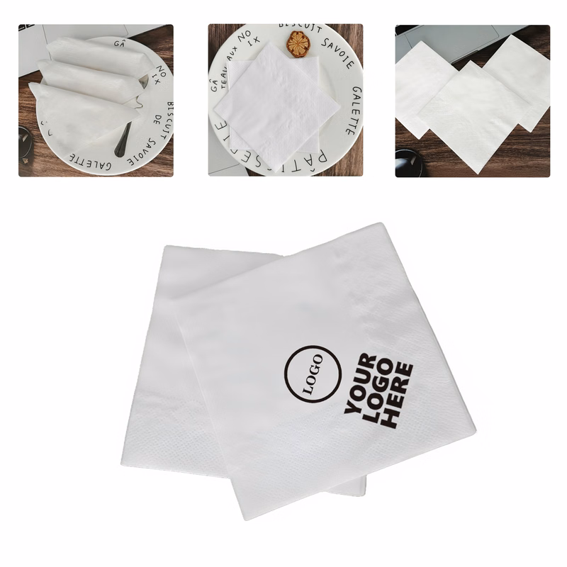 MOQ50 Custom Logo Printed Napkins For Events