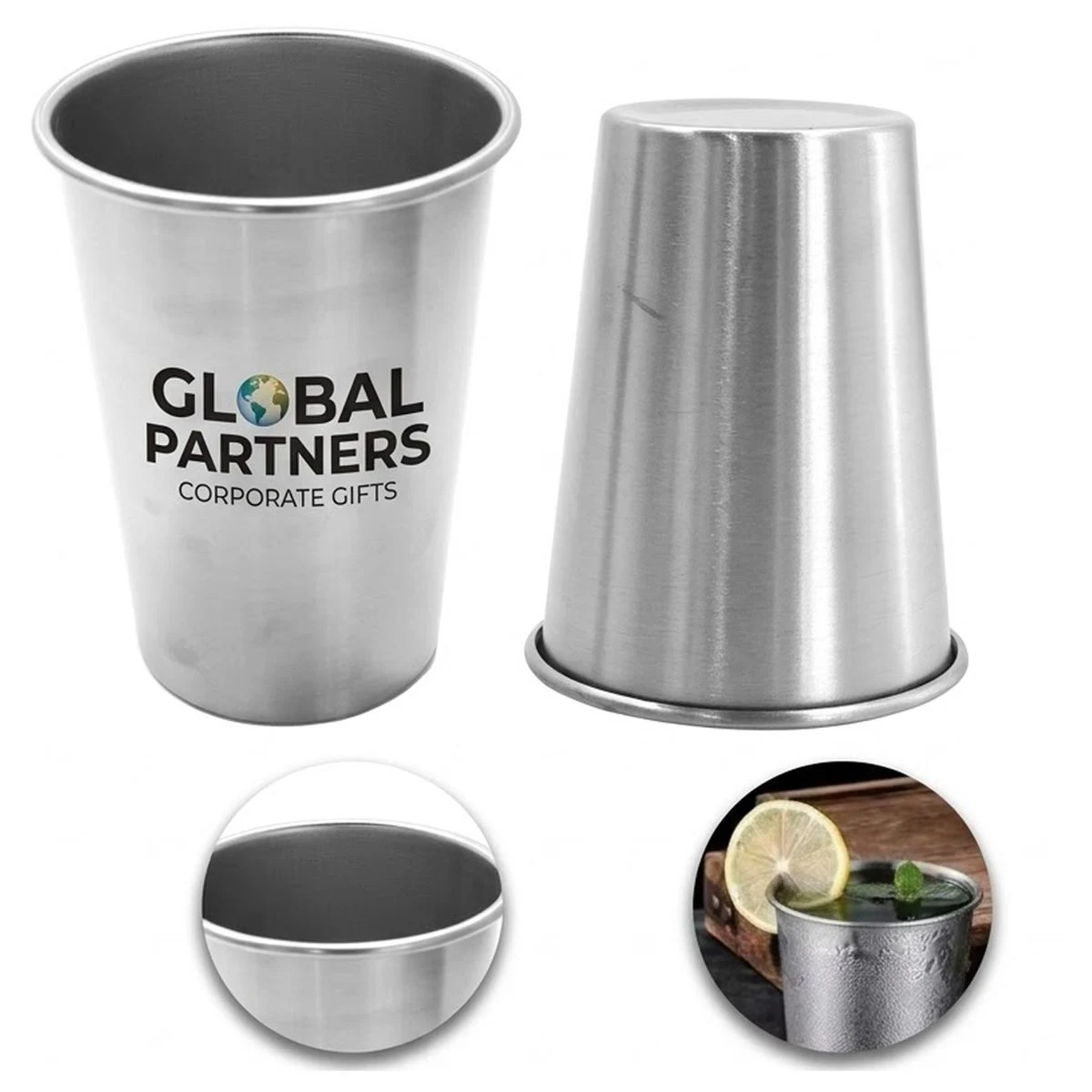 Stainless Steel Cold Beverage Cup 16oz 1