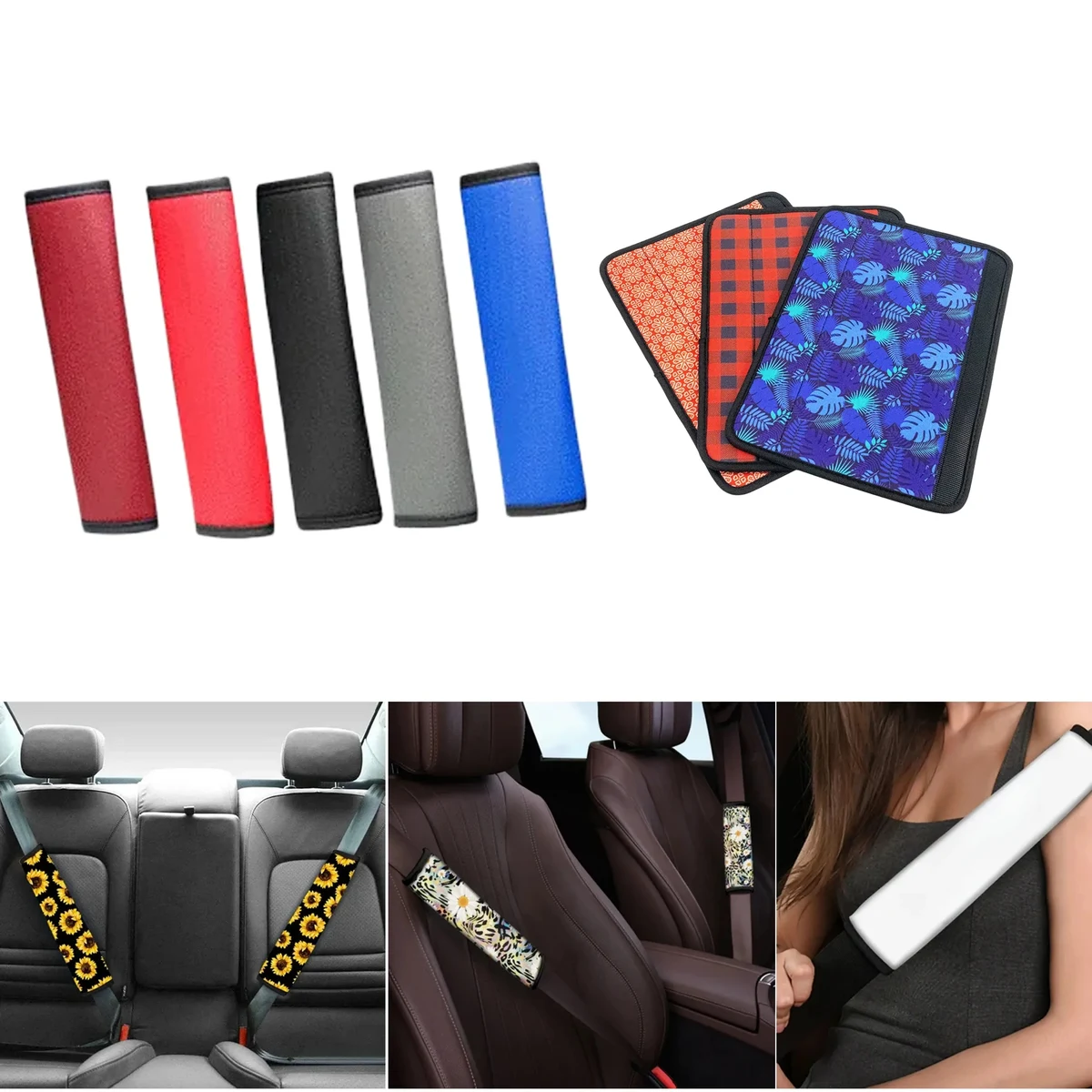 Custom Full Color Car Seat Belt Cover Automotive Interior 1