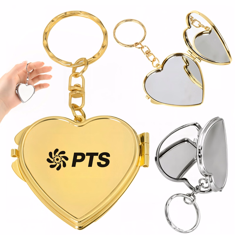 Portable Folding Mirror Keychain