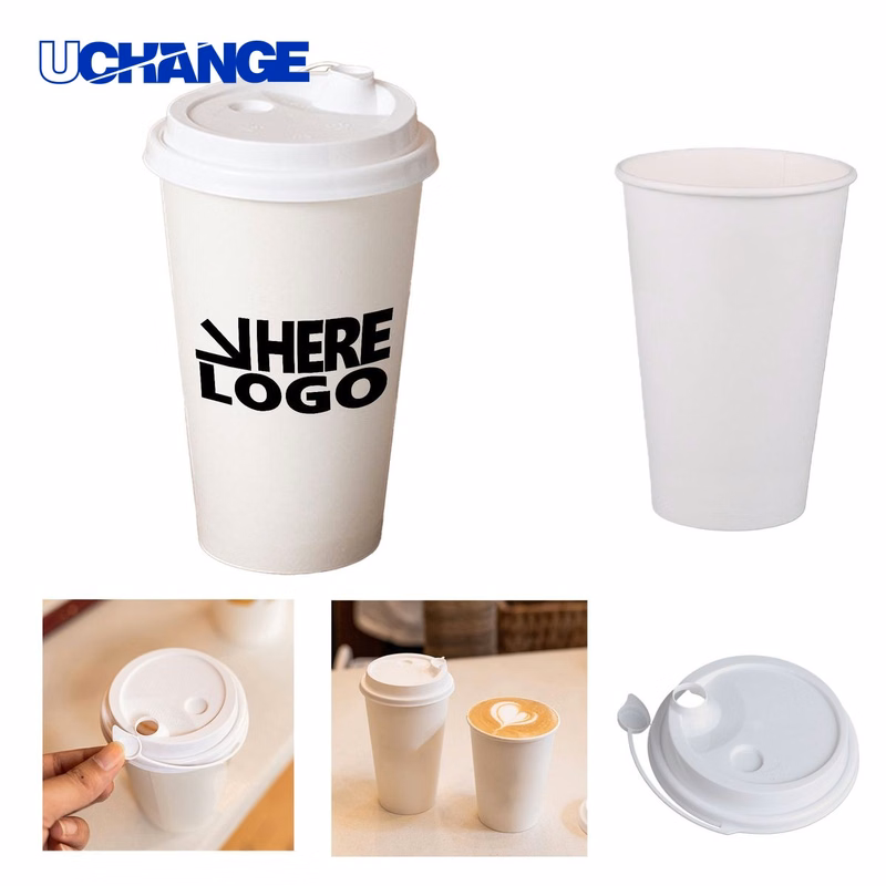 Insulated Paper Cup Container with Lids (16 oz)