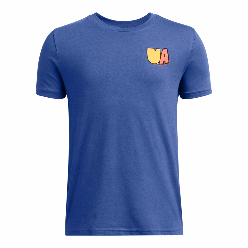 UA BTS Cartoon Letters Boys' Short Sleeve