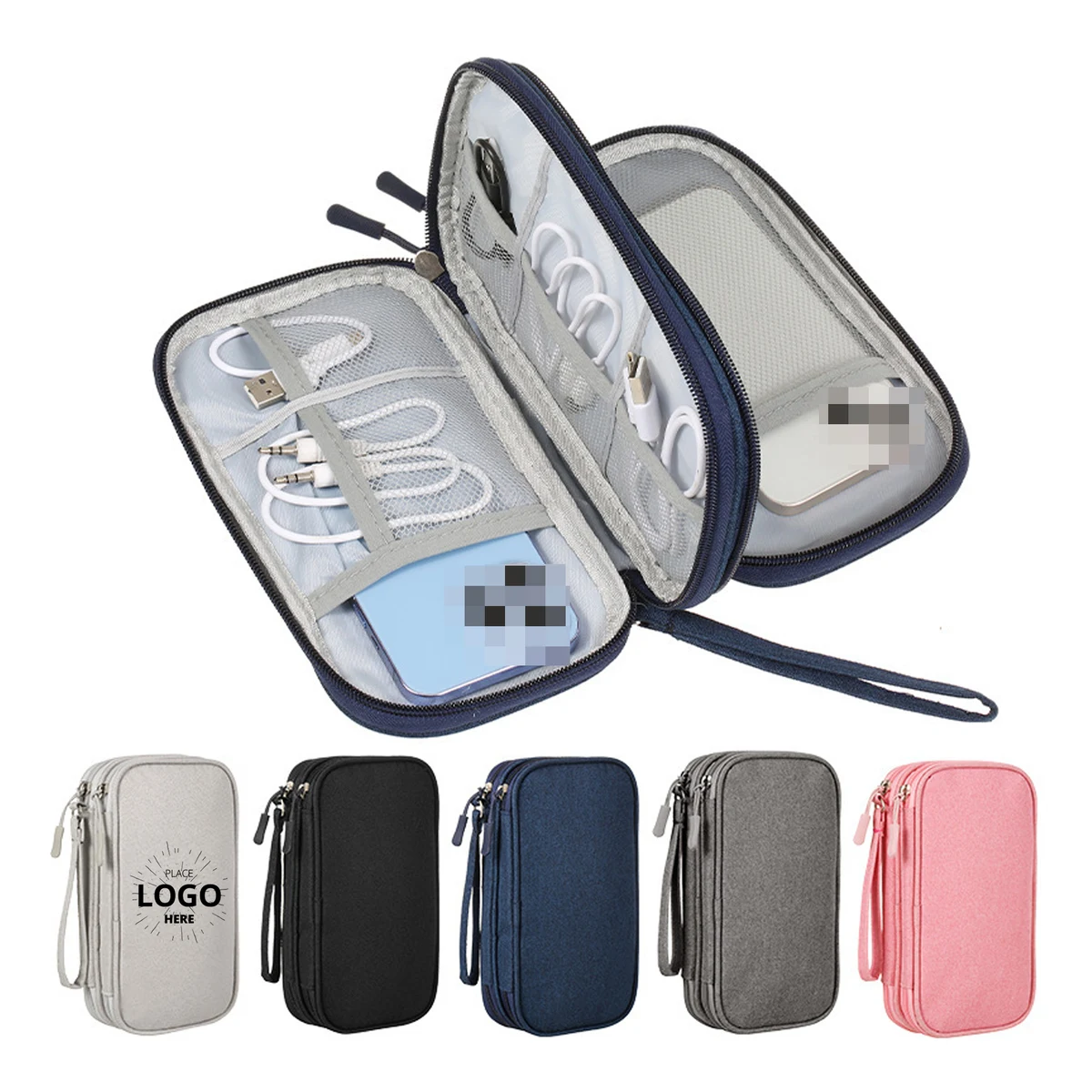 Double Layer Electronics Organizer Travel Case 1