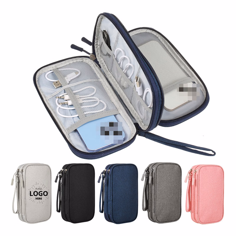 Double Layer Electronics Organizer Travel Case