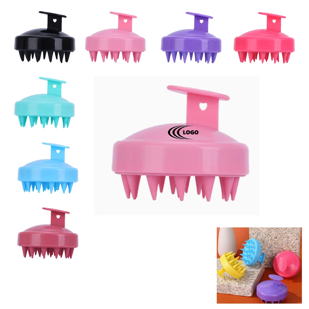 Hair Scalp Massager Silicone Hair Brush 1