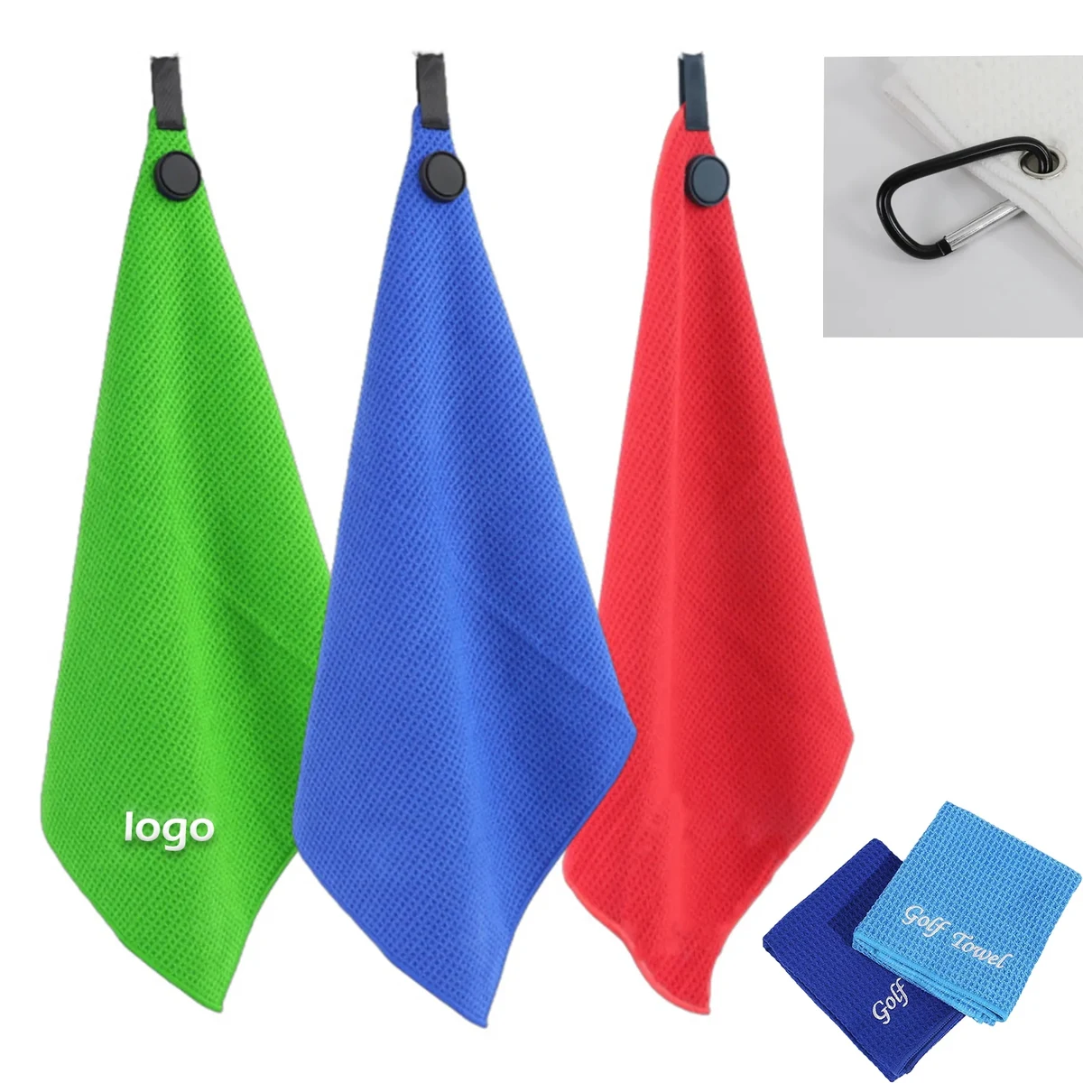 Magnetic high weight golf towel 1