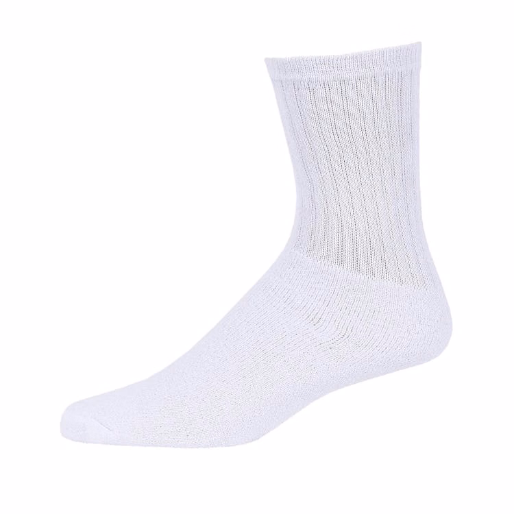 Crew Sports Socks - White Size 9-11 4 Pack