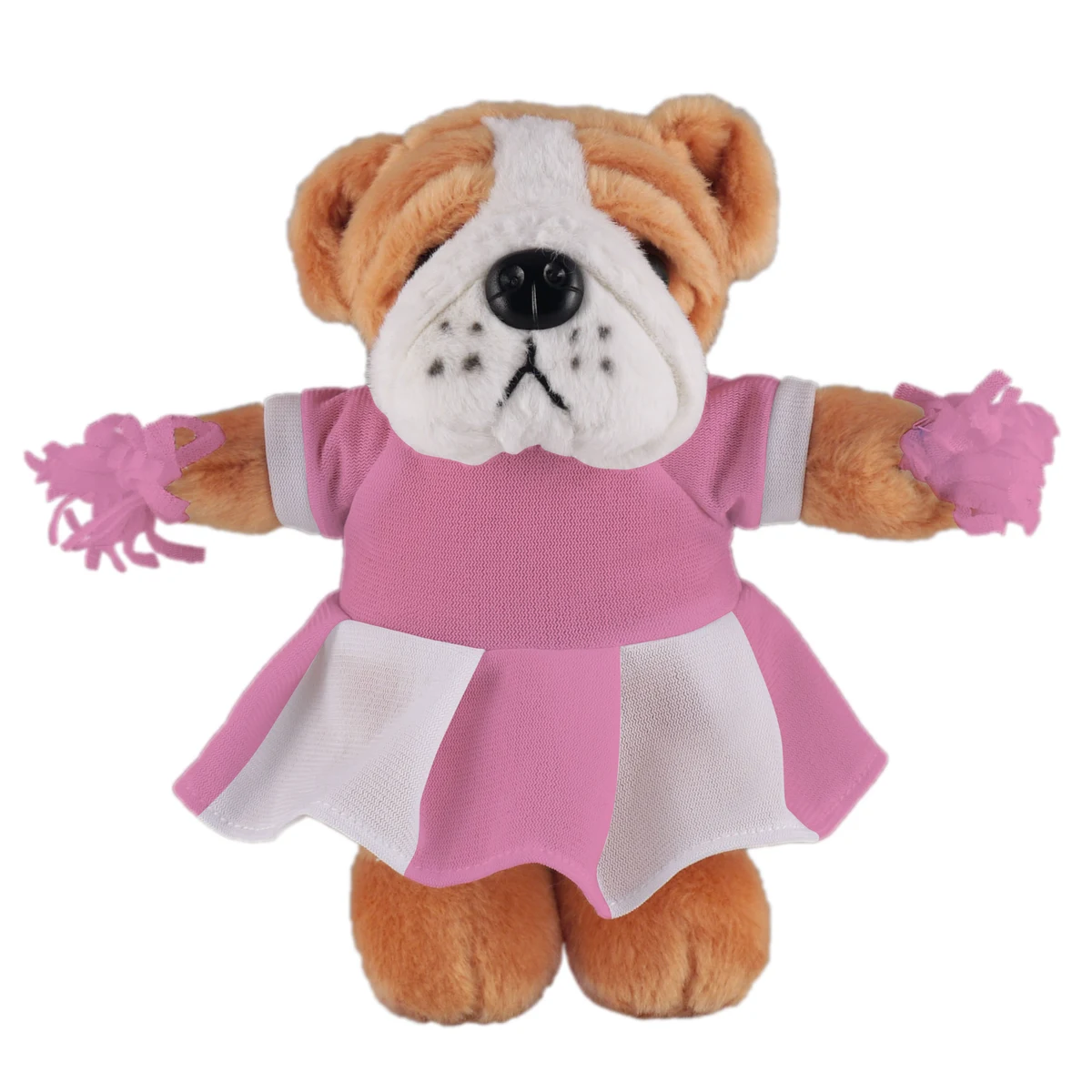 Soft Plush Stuffed Bulldog with Cheerleader Outfit 1