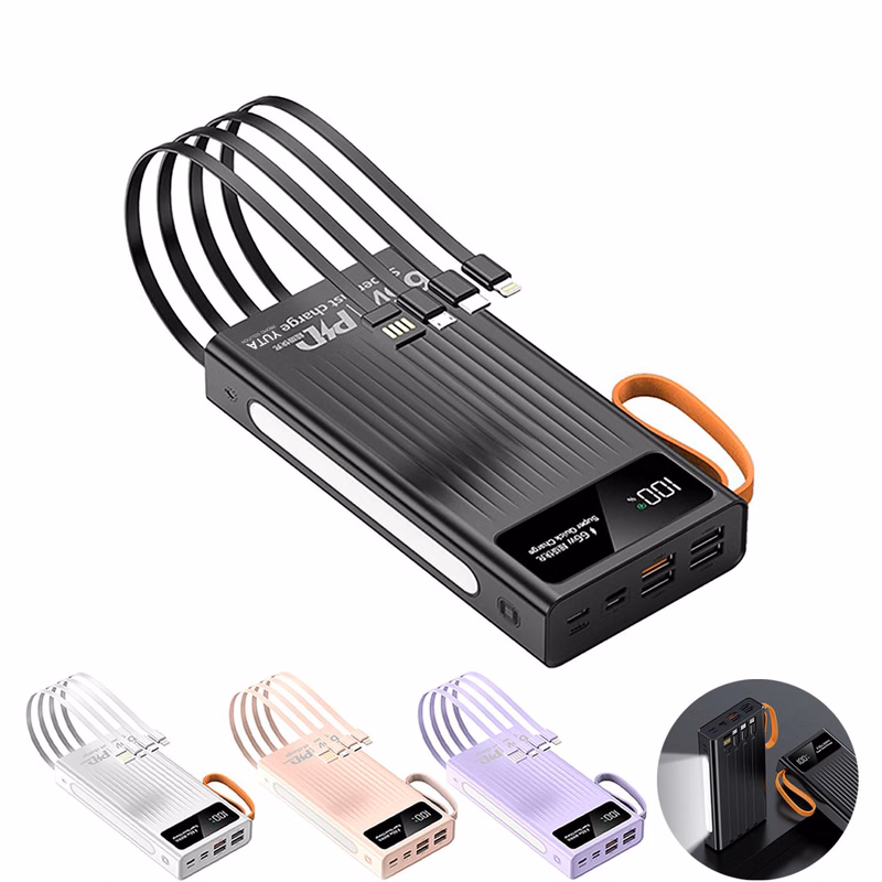66W Portable Fast Charging Power Bank W/ Light