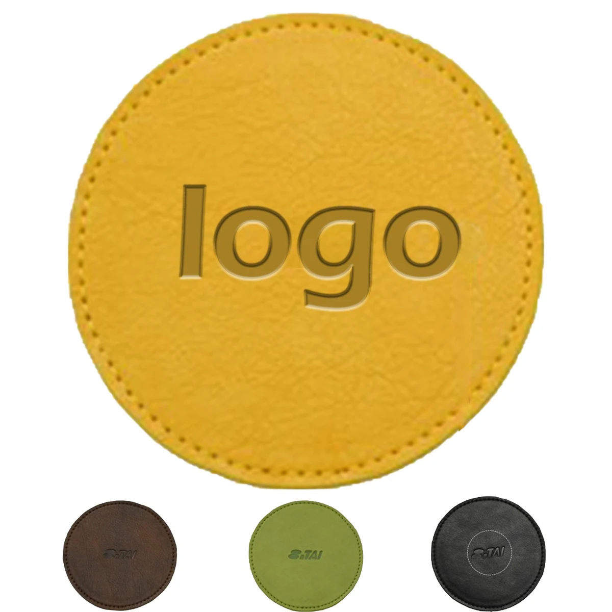 Round Insulated Leather Coaster 1