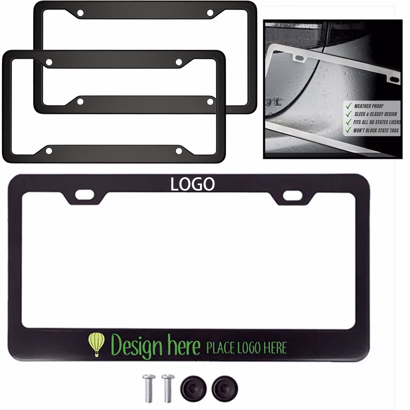 Rust-Free Aluminum License Plate Frame, Universal Size