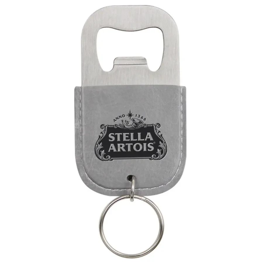 Leather Bottle Opener Keychain 1