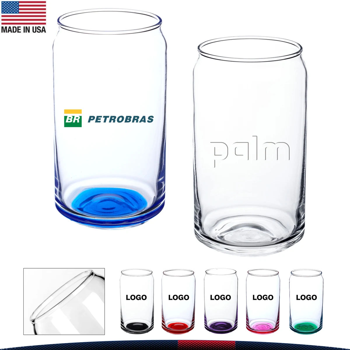 16 oz. Can Shaped Beer Glasses 1