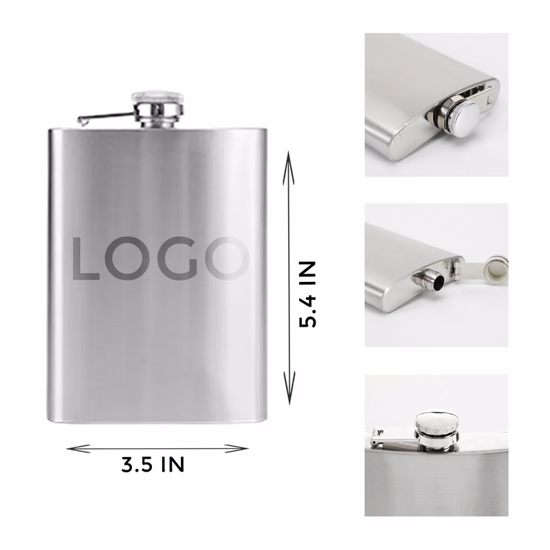 MOQ 10 PCS 8OZ Stainless Steel Hip Flask