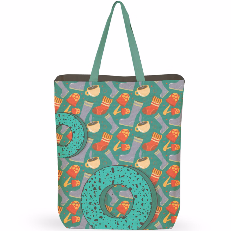 Sublimation 8 oz Poly Canvas Tote Bag -15"W x 18"H x
