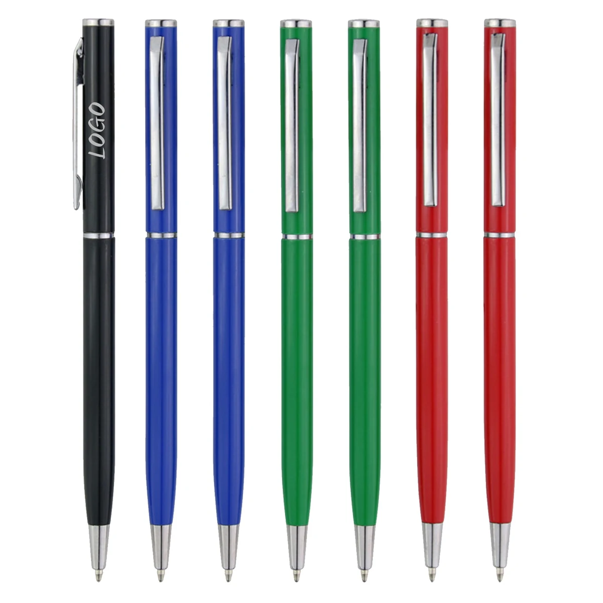 Metal Slim Twist Ballpoint Pen 1