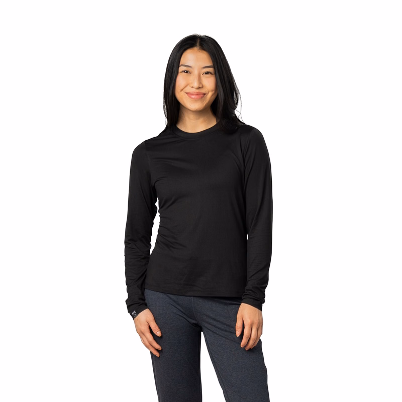 Storm Creek Women's Varsity High Stretch Fitted Long Sleeve T-shirt