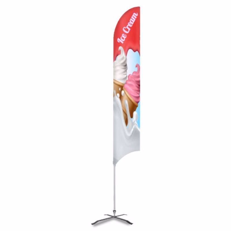Ice Cream Pre Printed 15' G7 Feather Flag Multicolor