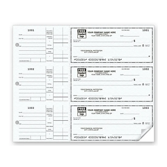 Home accountant Deskbook checks - 3-on-a-page 1