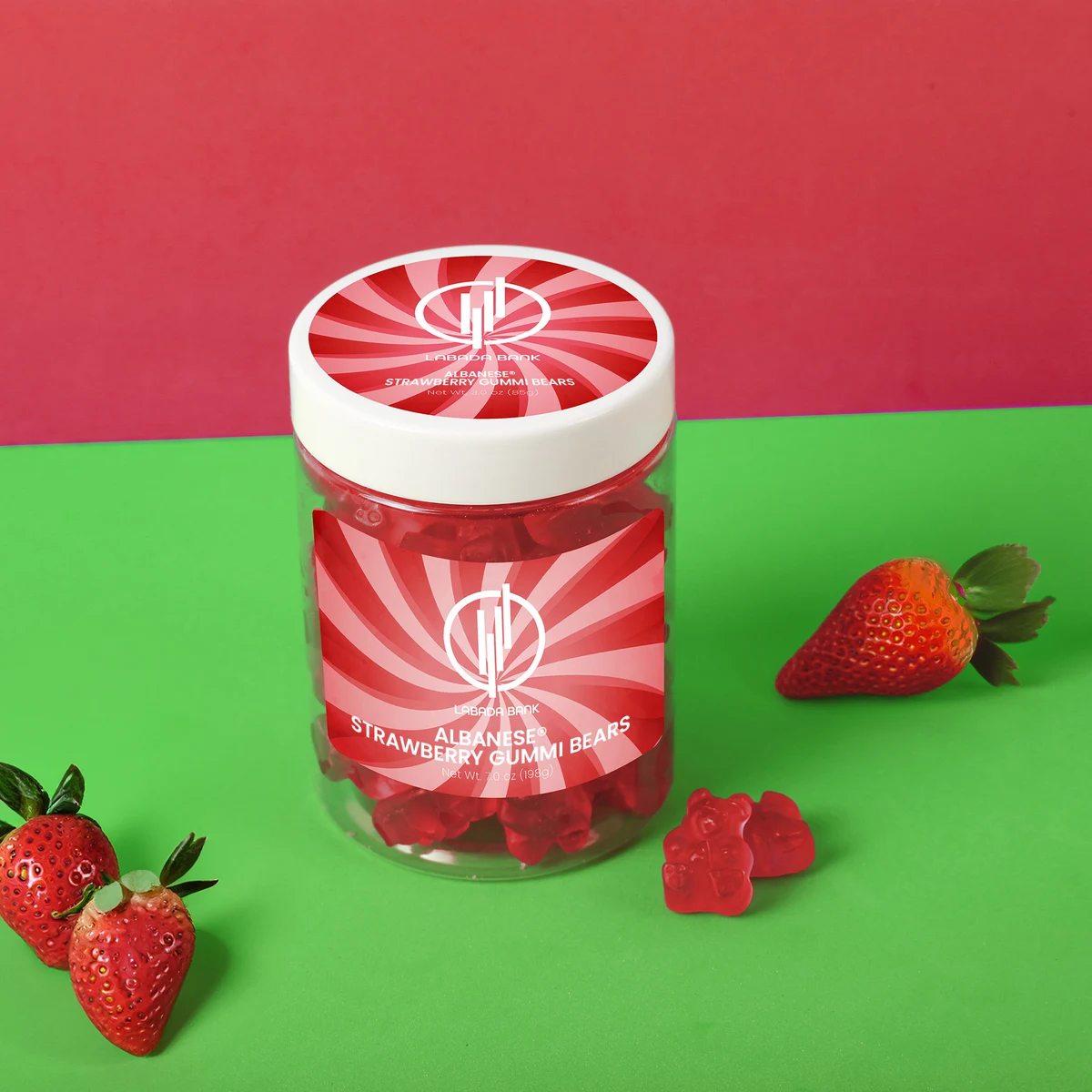 Albanese® Strawberry Gummi Bears: Large Jar 1