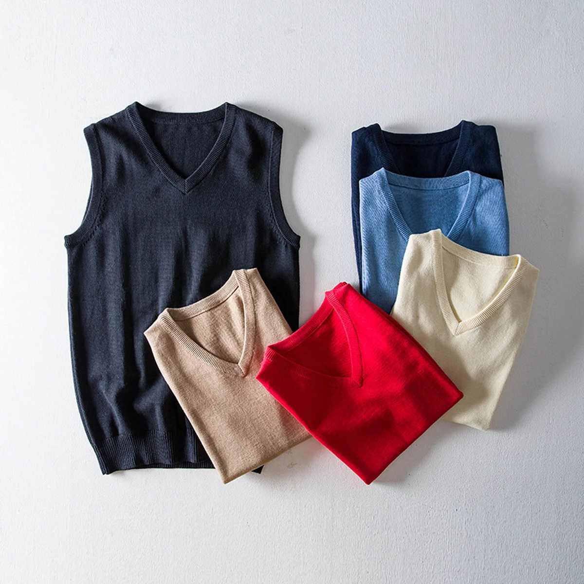 Boys Solid Sweater Vest 1