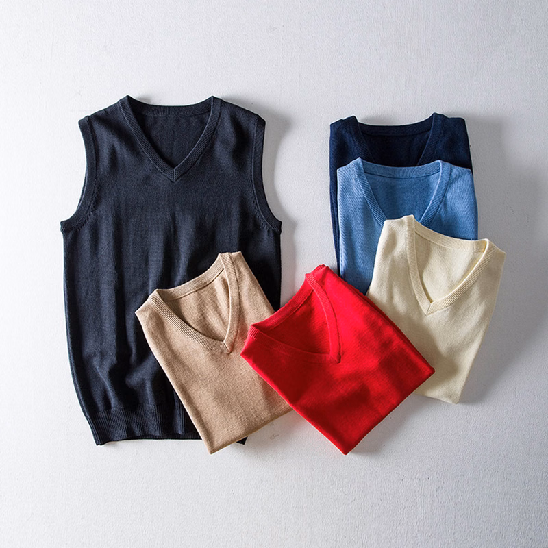 Boys Solid Sweater Vest