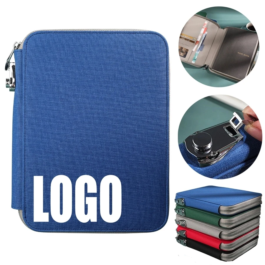 PU Multifunction B5 Business Zippered Notebook with Lock 1