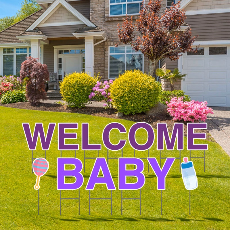 Welcome Baby Yard Letters