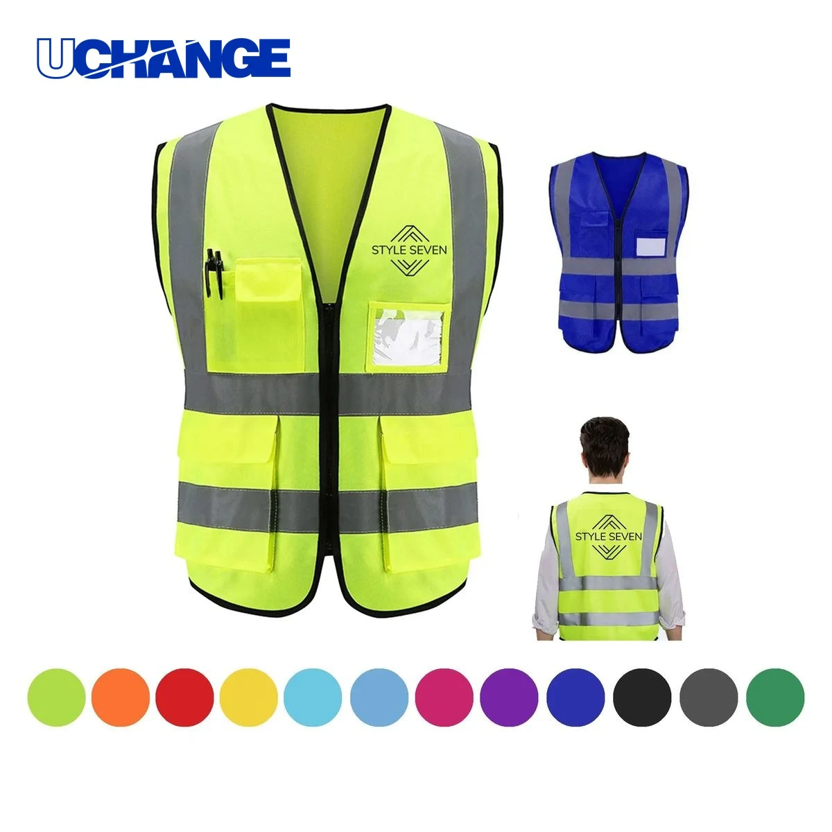 Reflective Safety Vest with Hook and Loop 1