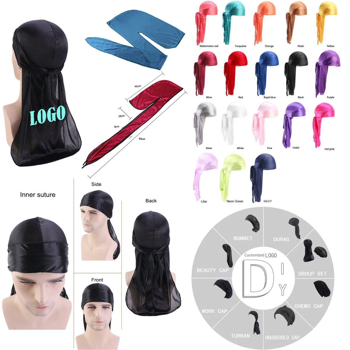 Simulation Silk Long Tail Pirate Hat 1