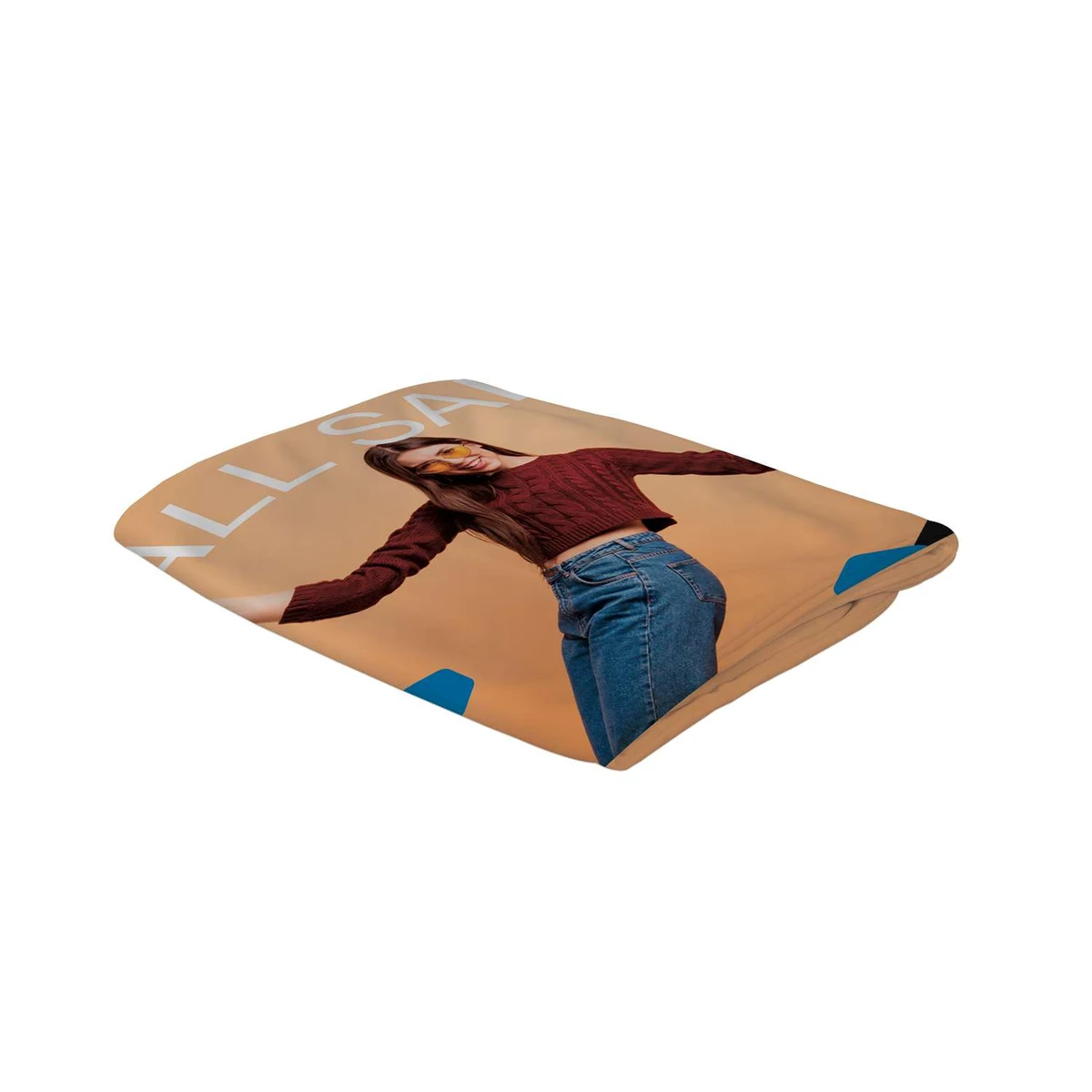 5' Straight Splash Floor Display Wrap Graphic Panel (Recycled Polyester Knit) 1