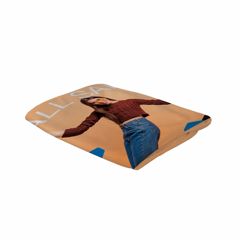 5' Straight Splash Floor Display Wrap Graphic Panel (Recycled Polyester Knit)
