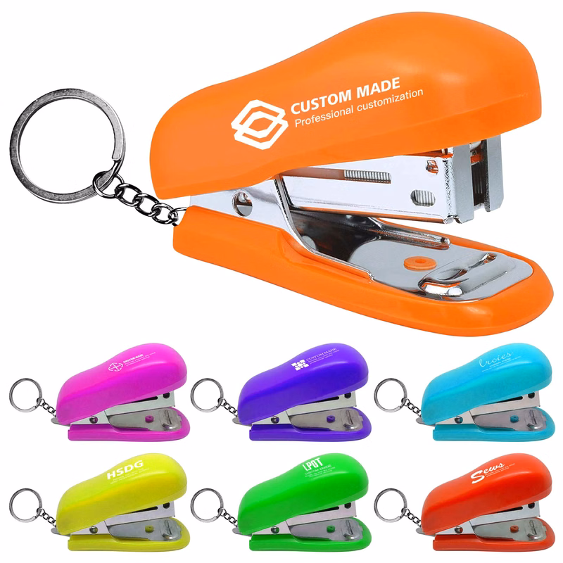 Mini Stapler Key Chain with Staple