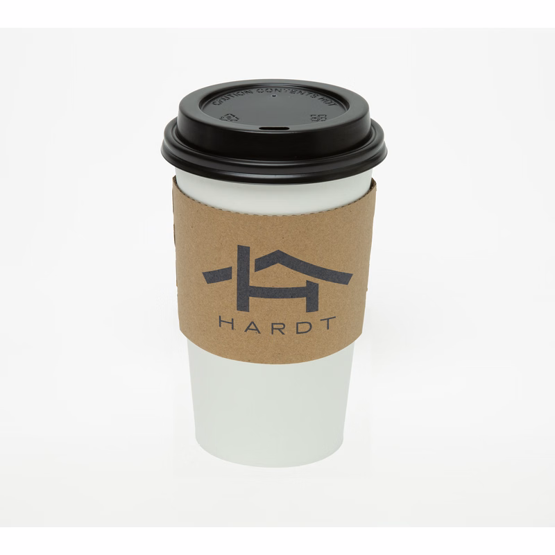 One Color Paper Cup Sleeves (2.625" x 3.5")