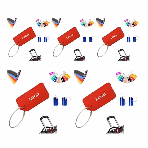 Metal Luggage Tags With Stainless Steel Loops
